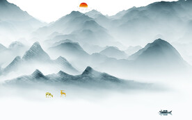 人气 高雅高端山水 Tif分层