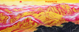 金色长城装饰画
