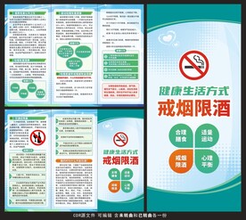 戒烟限酒三折页
