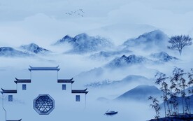 高档 高清简意山水 TIf分层