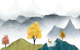 最新 清晰新传山水 Tif分层