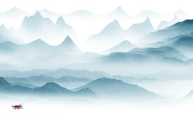 现代 新品轻奢山水 TiF分层