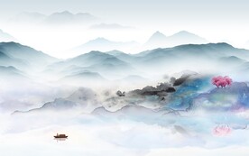 新款 新品中式山水 TiF分层