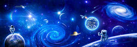 太空宇航员星球银河宇宙黑洞背景