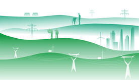 国家电网电力插画背景图