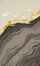 新中式黑白禅意大理山水客厅玄关