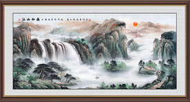 聚宝盆风水画