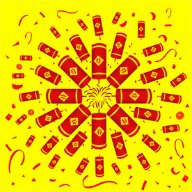 新年鞭炮红包喜庆素材