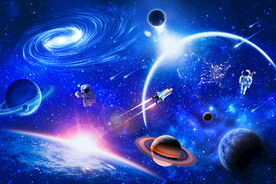 外太空星球银河黑洞宇宙星空背景