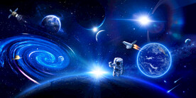 外太空星球宇宙黑洞螺旋星空背景