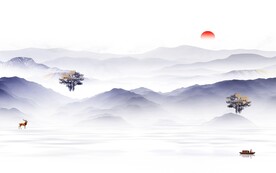 高雅 意境新山水画 TiF分层