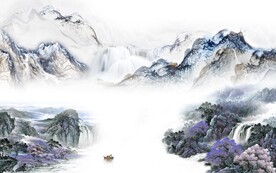 简约 爆款中式山水 TiF分层