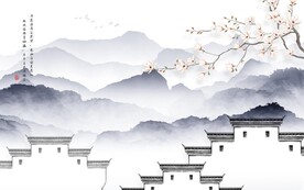 大气 爆款中式山水 TiF分层