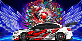 跑车汽车翅膀背景