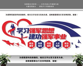 学习强军思想军队文化墙
