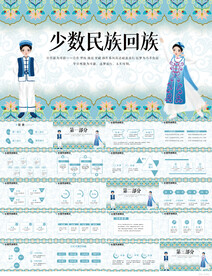 传统花纹少数民族回族动态PPT