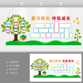 卡通幼儿园拍照墙