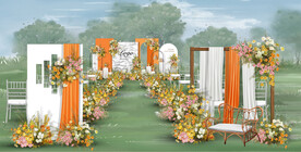 橙色户外仪式区