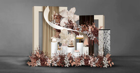 咖色婚礼迎宾区