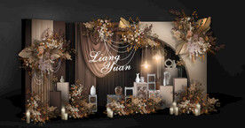 咖色婚礼迎宾区