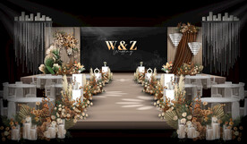 咖色婚礼仪式区