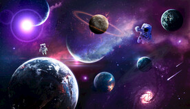 梦幻星球外太空宇宙星空银河背景