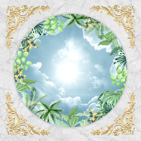 欧式花纹天空吊顶