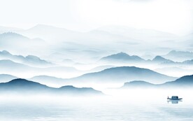 清晰 中式客厅山水 TIF分层