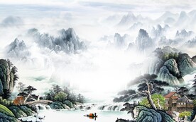 客厅 大气山水新图 TIF分层