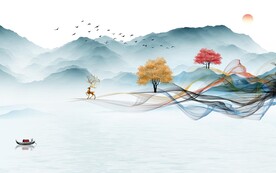 轻奢 高端清晰山水 TIF分层