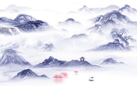 简约 高端清晰山水 TIF分层