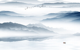 新款 高档山水墙画 TIf分层