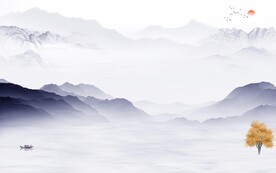 新款 简意中式山水 TIF分层