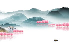 水墨 高档现代山水 TIF分层