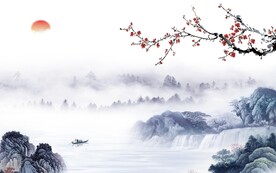 爆款 高档现代山水 TIF分层