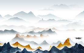 大气 中式简约山水 TiF分层