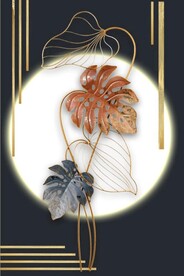 3D抽象树叶花卉玄关装饰画