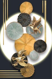 3D抽象几何形状玄关装饰画