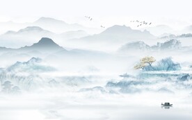 人气 中式高端山水 Tif分层