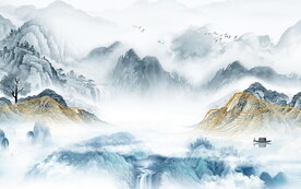 大气 中式高端山水 Tif分层