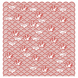 矢量中国风国潮祥云浪花海水纹