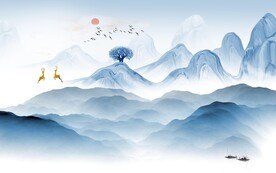 意境 人气中式山水 TIF分层