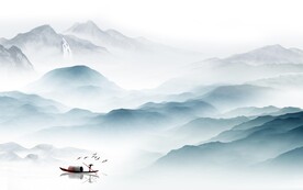 大气 人气中式山水 TIF分层