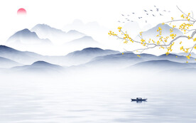 简约 高档意境山水 TiF分层