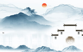 意境 中式新山水画 TIF分层