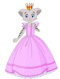 公主版卡通可爱小猫