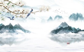 简约 简意中式山水 TIF分层