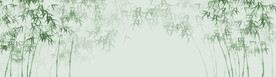 新中式水墨竹林风景背景墙