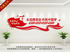 不忘初心文化墙