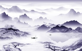 简约 意境新传山水 TIF分层